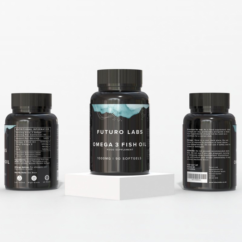 Omega 3 Capsules High Strength with EPA & DHA, (Fish