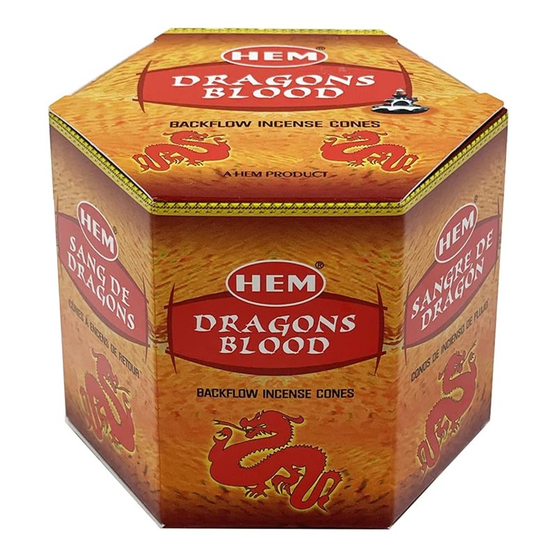 Dragons Blood Hem Backflow Incense Cones for Waterfall Aromatic Smoke