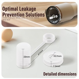 Neepanda 3 Sets Silicone Leak Proof Kit Compatible for YETI Straw Cup, Tumbler Accessories Including 3 Straw Cover, 3 Spill Stoppers (Clear)