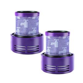 Vacuum Filter Compatible with V10 SV12 Filter Part Number: 969082-02 High Cost V10, Fluffy V10, Motorhead V10, Absolute Heavy Duty HEPA Filter, Washable 2 Pack