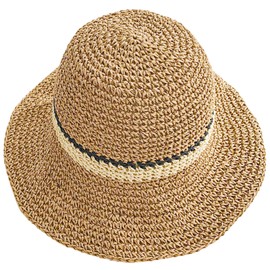 KXF Women's Sun Hat Foldable Packable Up Brim Bucket Cap Floppy Straw Sun Hat for Holiday Summer Beach Hiking Adjustable Fit, khaki