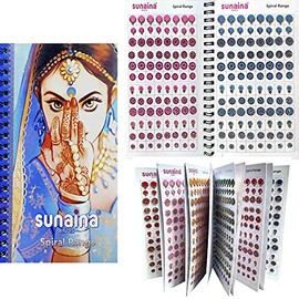 SUNAINA (original) Spiral Multicolour Mix Design And Mix Size Full Stone Bindi Book For Women
