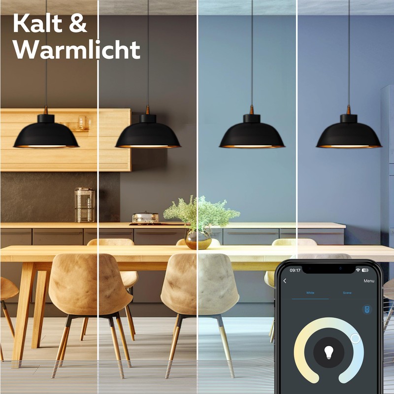 CALEX Smart Lamp Filament, E27 Globe G95 Gold, WLAN Lamp