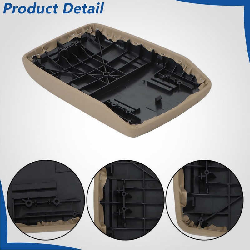 WFLNHB Beige Tan Center Console Lid Armrest Cover Replacement for