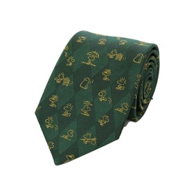 Peanuts Necktie, Peanuts Woodstock Necktie, 921010, Green, Snoopy, Woodstock Characters, Gift, 921010 Green