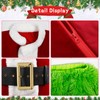 Semana Men's Christmas Green Santa Costume: 8-Piece Deluxe Furry Adult