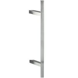 Gedotec Front Door Fitting Stainless Steel Door Fitting Entrance Door Square Bumper Handles Slanted - 8031 GK | Handle Bar with Length 400 mm | Bar Handle 25 x 25 mm | 1 Piece - Design Front Door