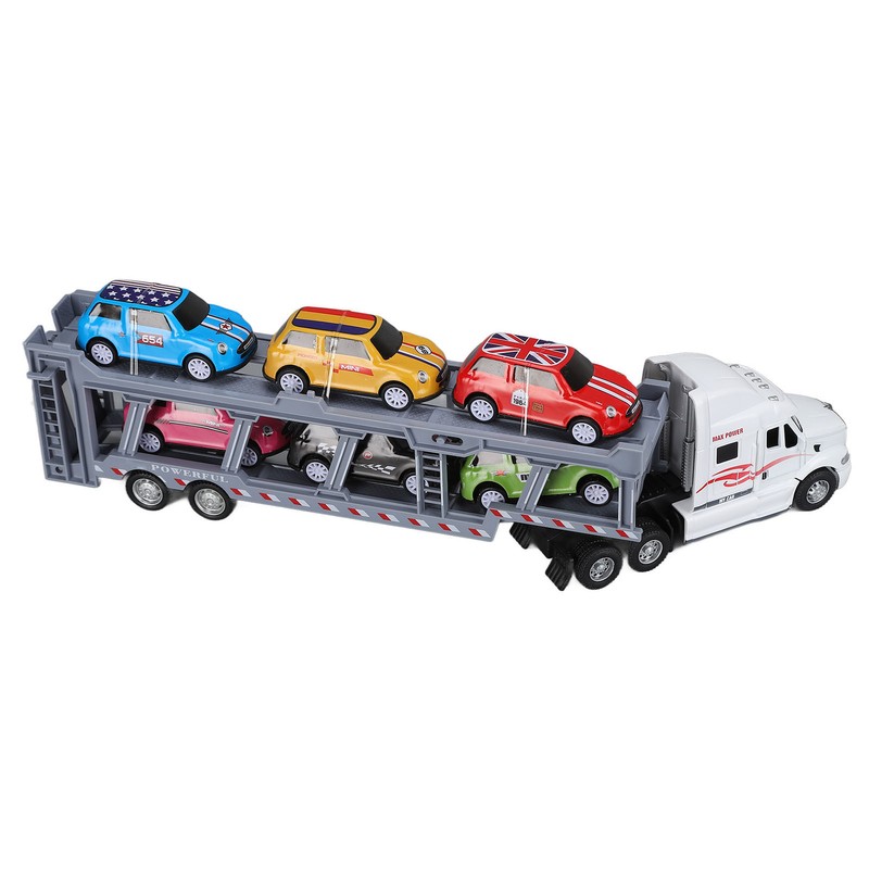 1:48 Carrier Truck Toy Model Alloy Detachable Six Car Kids