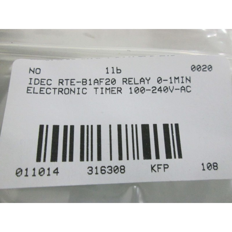 New IDEC RTE-B1AF20 Relay 0-1MIN Electronic Timer 100-240V-AC D316308
