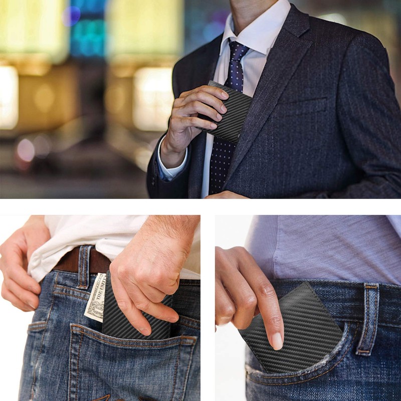 BIAL Mens Wallet, RFID Blocking, Flip, Slim Bifold, 2 ID