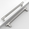 Coinkoly 10 Pack 7"(177mm) Brushed Satin Nickel Cabinet Pulls Knurled