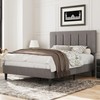 VECELO Queen Bed Frame with Upholstered Headboard, Heavy-Duty Platform Bedframe