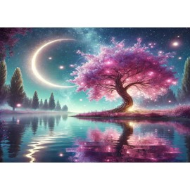 FAMA.store 5D Diamond Painting Kits for Adults - DIY Art and Crafts Kit with Full Drill Diamonds,Design Perfect for Beginners and Home Wall Decoration 12x16 Inch, Magic Tree