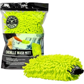 Chemical Guys Chenille Premium Manopla de Microfibra antiaraazos, Ideal para Coches, Camiones, todoterrenos, vehculos recreativos y ms, Verde