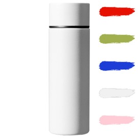 5 oz Mini Water Bottle Cute Water Bottle - Insulated Stainless Steel Bottle - Keeps Cold for 12 hours, Hot for 6 hours - White