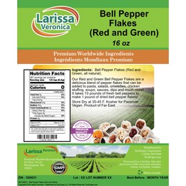 Bell Pepper Flakes (Red and Green) (16 oz, ZIN: 526031)
