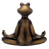 Nature's Mark 6" H Resin Meditating Yoga Frog Statue Figurine