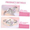 Healeved 3sets 2pcs Opening Rings for Couples Creative Lover Jewelry