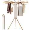 Clothes Drying Rack Foldable,Laundry Drying Rack,Drying Rack Clothing(16 Wood Poles),Clothes