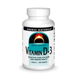 Source Naturals Vitamin D-3 1000 iu Supports Bone & Immune Health (200 Tablets)