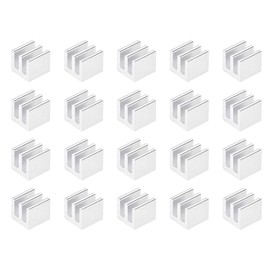 uxcell Electronics Cooler Heatsink for MOS GPU IC Chip Silver 8.5 x 8.5 x 8 mm 20pcs