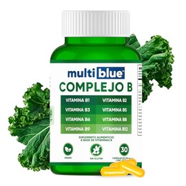 Complejo B Formula Avanzada 30 Capsulas  Vitamina B12, B1, B2, B3, B5, B6, B8 (Biotina), B9 (cido Flico)  Sin Gluten, 100 Naturales, Libres de OMG y  