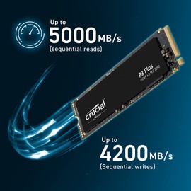 Crucial P3 Plus 1TB PCIe 4.0 3D NAND NVMe M.2 SSD 最大5000MB/秒 - CT1000P3PSSD8