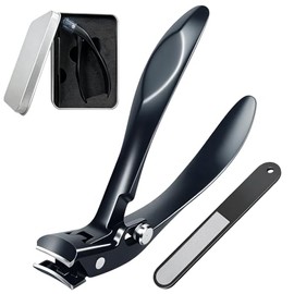 Ergonomic Toenail Clippers with Wide Jaw for Easy Trimming