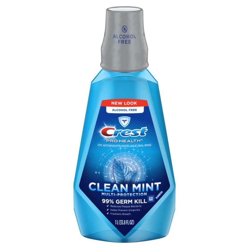 Crest Pro-Health Multi-Protection Mouthwash with CPC, Clean Mint, 1L (33.8