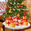 Konsait Christmas Tree Plush Skirt Holiday Tree Ornaments Round Snow