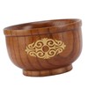 Wooden Rice Bowl Jujube Wood Anti Scald Exquisite Elegant Round