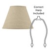 Springcrest - Set of 2 Empire Lamp Shades Fine Burlap