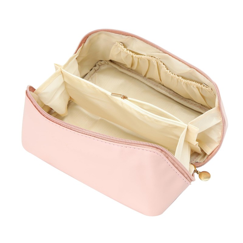 Wenwood Travel Makeup Bag for Women, Zipper Closure,Waterproof Portable Cosmetic