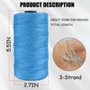 CAMAL Braided Nylon String 3 Strands 1.5mm x 218 Yards