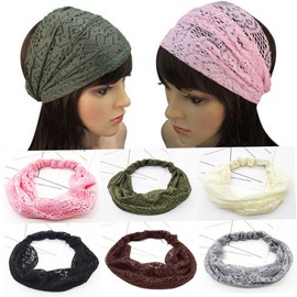 Healeved Vintage Lace Headband for Women Elegant Turban Headwrap for Hair Decoration Breathable and Lightweight Design Hair Accessories for Fashionable Outfits Black