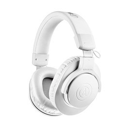 Audio-Technica ATH-M20xBT WH Wireless Headphones, Bluetooth Wired Headphones, 40mm CCAW Voice Coil Driver, 216g Lightweight Body, Multi-Point, Low Latency Mode, Up to 60 Hours Playtime, Hands-free