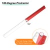 sourcing map Folding Straight Ruler 30cm Metric Aluminum Alloy Protractor