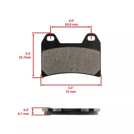 Caltric Brake Pads for Yamaha XT660X XT660 X 2004-2012 Front Rear Motorcycle Pads