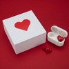 Wireless Earbuds Stylish Cute Heart Shaped Noise Cancelling HiFi Stereo