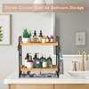 LEMIKKLE 2-Tier Wood Coffee Station Organizer with Pod Holder and