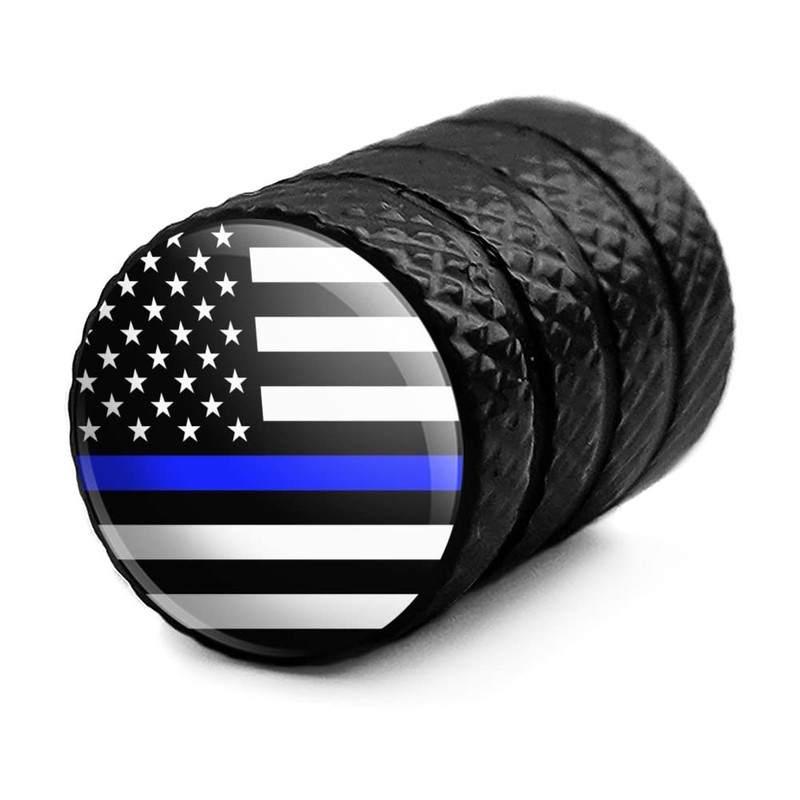 GRAPHICS & MORE Thin Blue Line American Flag Tire Rim