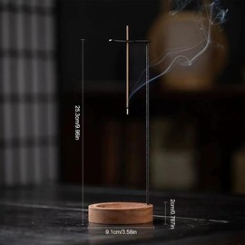 Incense Holder Hanging Incense Holder for Buddhist Altars Stylish Incense Hanging Incense Holder Backflow Wooden Base Vertical Incense Incense Removable Incense Holder Home Tea Room Decor Yoga Healing