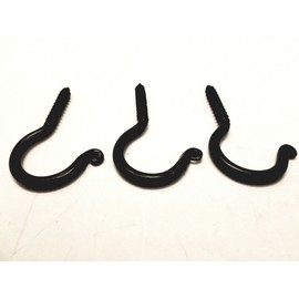 3 Pack Wrought Iron Ceiling Hook Screw Country Primitive Décor - Each Hook is 3" Long