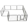 vidaXL Dog Playpen - Heavy-Duty Steel Panels with Secure Latch,