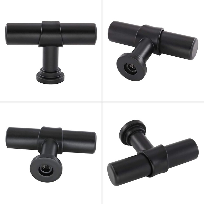 goldenwarm 10 Pack Black Drawer Knobs Black Knobs - LST18BK
