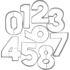 Städter 113299 Number Cutters Set of 9 Stainless Steel