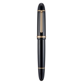 Jinhao X159 Fountain Pen Extra Fine Nib Black with Gold Clip Acrylic Large Writing Pen