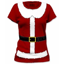 Mrs. Santa Claus Suit Junior's Costume T Shirt - X-Large Cardinal