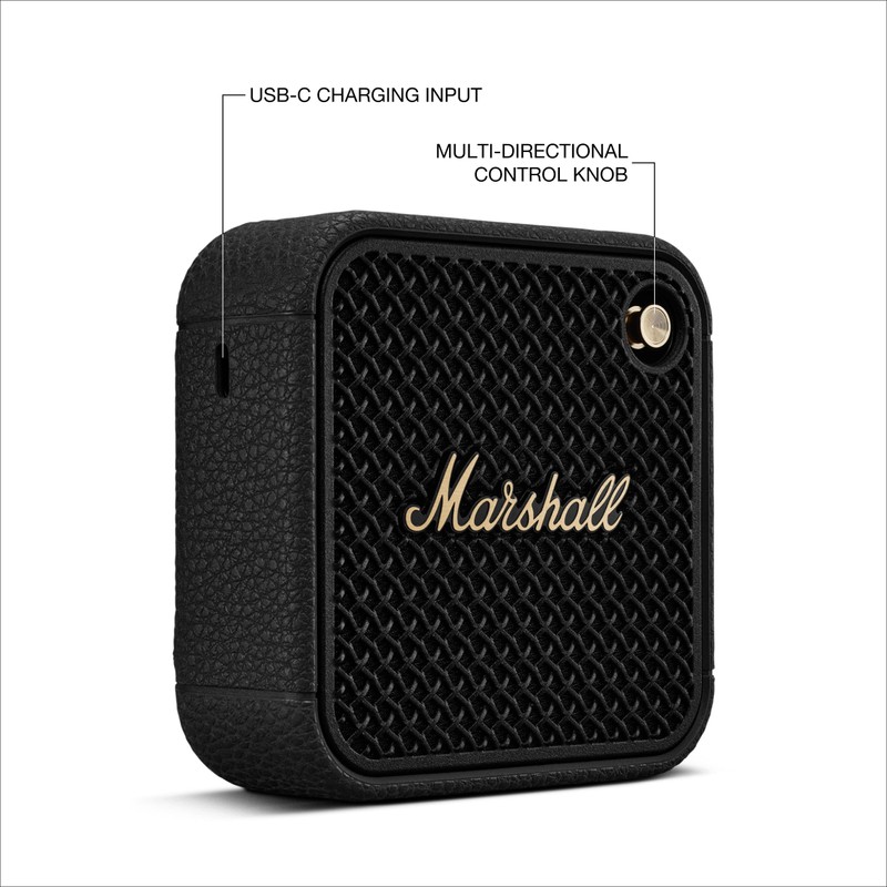 Marshall Willen II Bluetooth Portable Speaker - Black & Brass