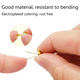100 PCS Brass Paper Fasteners Metal Brass Fasteners, Mini Brads for Paper Crafts DIY Pins for Crafts (Gold)
